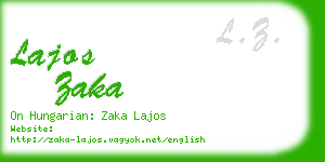 lajos zaka business card